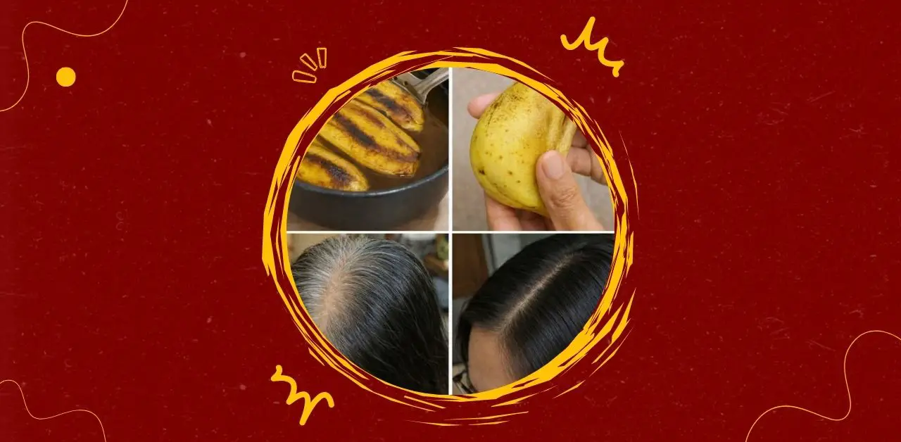 Natural Banana Peel Hair Darkening Rinse Recipe